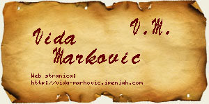 Vida Marković vizit kartica